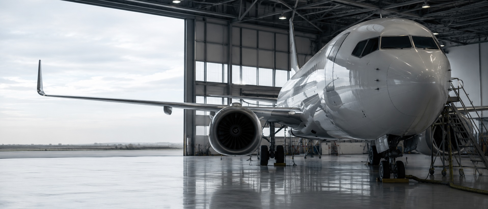Flugzeug im Hangar